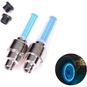 Resim Kapağı Işıklı Bisiklet Araba Motosiklet Mavi Işıklı Sibop Kapağı 2 Adet 