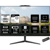 Resim Msı Modern AM242 Intel Core I5 1235U 20GB 1tb SSD 23.8" Fhd Windows 11 Home All In One Bilgisayar & Per4 USB Bellek 12M838XTRP368 