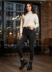 Resim Pierre Cardin 910 Logo Detaylı Günlük Fermuarlı Kadın Bot 867800000768 01 Siyah Siyah 