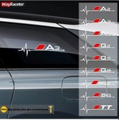 Resim A5-2 Adet Araba Pencere Etiketi Grafik Vücut Yansıtıcı Vinil Çıkartması Audi A1 A2 A3 A4 A5 A6 A7 A8 Q2 Q3 Q4 Q5 Q6 Q7 