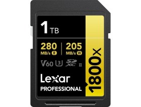 Resim Lexar 1TB SD 1800X 280MB/s Okuma 205MB/s Yazma Profesyonel Hafıza Kartı LSD1800001T-BNNNG 