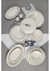 Resim Porser Platin Yaldız Fulya Yemek Takımı 12 Kişilik 53 Parça Fly53 Çok Renkli 