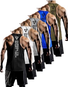 Resim Ghassy Co 5'li Paket Erkek Dry Fit Y-back Gym Fitness Sporcu Atleti Gym-101 