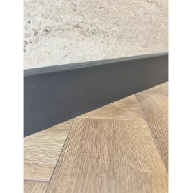 Resim Pasha Dekor 10 cm Düz Antrasit Pvc Kaplama Parke Süpürgelik 