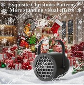 Resim Gaojunshop01 Siyah Kabuklu Döner Led Sahne Işığı, Noel Partileri İçin Usb Güçlü Renkli Dekorasyon 