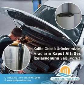 Resim Kordon Yalıtım Folyolu Yapışkanlı Izolasyon Kaput Ses Isı Yalıtım 