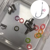 Resim 10 adet Dikenli Kurbağa Canlı Karides Yemi saç tokası - Yüksek Karbon Çelik, Yaylı, Geniş Boşluk, Tek Balık saç tokası Deniz Balıkçılığı, Bass, Pike, Walleye, Trout, Perch için 