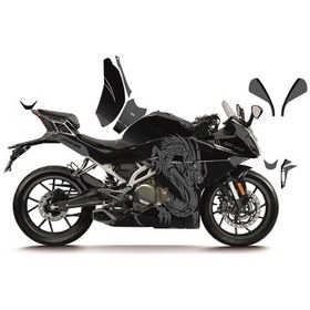 Resim Cfmoto 250sr Grı Dragon Model Parçalı Motosıklet Kaplama Stıcker Etıket Modelı 