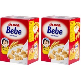 Resim Ülker Bebe Bisküvisi 800gr 12 Vitaminli Kutu 2 Li Set 