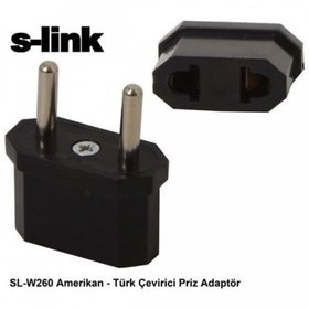 Resim S-Link Sl-W260 S-Lınk Amerikan - Türk Çevirici Priz Adaptör 