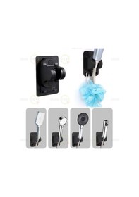Resim Mainshop Kendinden Yapışkanlı El Duşu Başlığı Delme Gerektirmez 2 Kancalı M-049 Siyah 