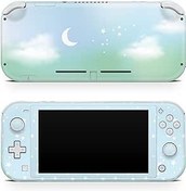 Resim Tacky design Nintendo Switch lite Cilt ile Uyumlu Bulut Kaplaması, Pastel Yıldızlı Anahtar Yeşil Gökyüzü Vinil 3m Çıkartmalar Ay Tam Sarma Kapak 