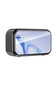 Resim Canpay Çalar Saatli Ve Fm Radyolu Bluetooth Hoparlör Dijital Saat Ve Aynalı Tasarım 6w Ses Çıkışı Siyah 