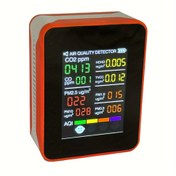 Resim 9’u 1 Arada Taşınabilir Hava Kalitesi Monitörü - Büyük LCD Ekranlı, Hassas CO2, AQI, HCHO, TVOC, CO, PM2.5, PM10, PM0.3 Dedektörü, 3 Renkli Alarm Sistemi, Şarj Edilebilir Pil & USB Güç Kaynağı ile Ev, Ofis, Seyahat ve İç Mekan Kullanımı için Kompakt Tasarım, Dayanıklı Plastik Kasa 