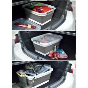 Resim Kaya Group 30L Tekerlekli Saklama Kutusu | Katlanabilir, Kilitli, Suya Dayanıklı, Ev & Araba İçin 