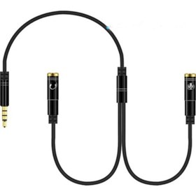 Resim KEEPRO Kulaklık Mikrofon Birleştirici Kablo 3.5 Mm Erkek To 2x 3.5 Mm 