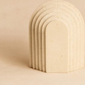 Resim Bej Beton Kitap Tutucu 