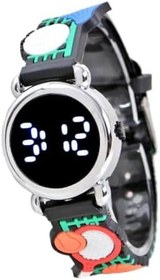 Resim Çocuk Kol Saati Tenis Raket Desenli (04-09 Yaş) Led Ekran Silikon Kordon ST-304154 