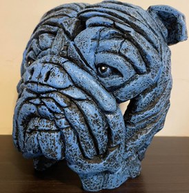 Resim Abstract Bulldog Sculpture, Geometric Bulldog Head Statue, Bulldog Head Sculpture, Polyester Bulldog Wall or Shelf Sculpture, Bulldog Decor - Object-20 
