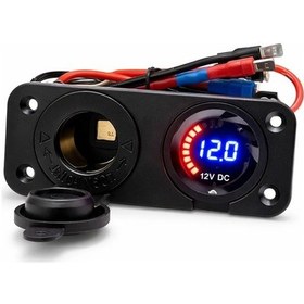 Resim Voltmetre Pano Tip Akü Göstergeli Ve Çakmaklık Şaşe 