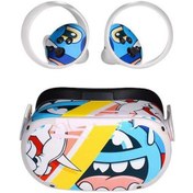 Resim Pazly Qısyker Oculus Quest 2 Vr Gözlük Karikatür Pvc Koruyucu Çıkartmalar Stilize Edilmiş Dekorasyon Çıkartması - Q2a001 Q2a001 