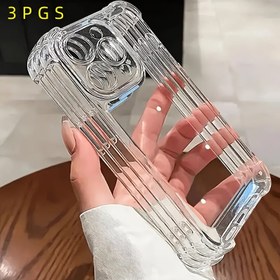 Resim 3'lü Şeffaf Düşme ve Darbeye Karşı Koruyucu Cep Telefonu Kılıfları Erkekler ve Kadınlar İçin, Yeni Stil, iPhone X/Xs/Xs Max, 11/12/13/14/15 Pro Max ve Plus Modelleri İçin Uygun 