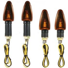 Resim Hallow-4adet 12v Motosiklet Bisiklet Ampulü Amber Ön Ve Arka K1428 