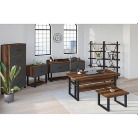 Resim Robinhome Robin Home Grand Ofis Büro Masa Takımı Ofis Masası Kitaplık Keson (537131311) 