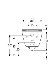 Resim Geberit Smyle Square Rimfree Asma Klozet ve Kapak Seti 