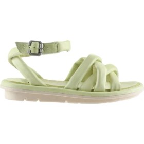 Resim Bueno Shoes Yeşil Deri Kadın Düz Sandalet 