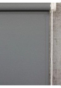 Resim Ithal Kalın Koyu Gri Zebra Stor Güneşlik Perde Etek Dilimsiz Alüminmyumkasa Koyu Gri 