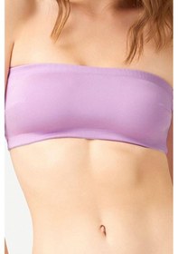 Resim Cottonhill Straplez Crop Top Büstiyer Lila Lila 