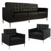 Resim Koltukstilim Terra Üçlü Ofis Oturma Grubu Siyah 