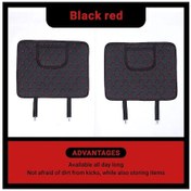 Resim Dashanshop Siyah Kırmızı 2li Oto Kolçak Koruyucu Saklma Cebi Antikick Mat Universal Bmw 4 Serisi 