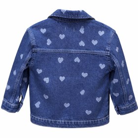 Resim Babylory Kdis Store Kız Çocuk Kalp Desenli Kot Ceket 