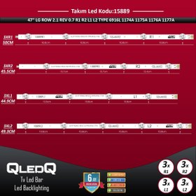 Resim TAKIM LED-89 (3XR1-3XR2-3XL1-3XL2) 47 LG ROW 2.1 REV 0.7 R1 R2 L1 L2 TYPE 6916L 1174A 1175A 1176A 1177A 