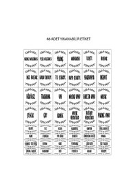 Resim 12'li Etiketli Baharatlık Seti - Kapaklı Kare Baharat Takımı Saklama Kabı 12x300 Ml Antrasit 