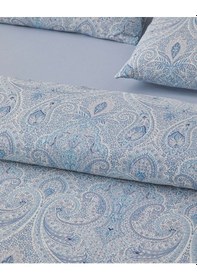 Resim English Home Boho Chic Pamuk Çift Kişilik Çarşaflı Nevresim Takımı 200x220 Cm Mavi Mavi 