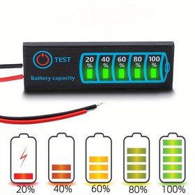 Resim DC5V-30V 2-8S Pil Seviye Göstergesi Üçlü Lityum Pil Lityum Demir Fosfat Kurşun Asit Pil Kapasite Gösterge Test Cihazı 