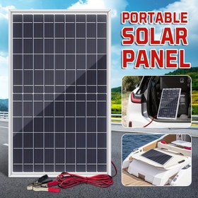 Resim 1 adet Açık Hava Taşınabilir Güneş Paneli Kiti, 50A/60A/70A/80A/100A Kontrol Cihazı, Çıkış 12V-18V-24V, USB 5V Güneş Şarj Cihazı, Güç Bankası, Kamp, Yürüyüş, Araba, Tekne, Telefon, Sokak Lambası, Gözetim, Evcil Hayvan Evi vb. için Uygun 