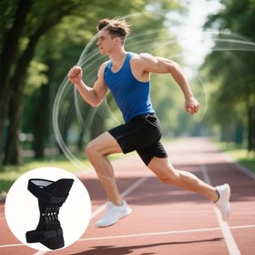 Resim 1/2 Adet Hız ve Çeviklik Artırıcı Diz Destekleyici, Geliştirilmiş Eklem Stabilizasyon Yayı ile Dayanıklı, Rahat ve Nefes Alabilir Diz Sabitleyici, Spor Diz Yardımcısı, Tırmanma Yardımı, Bacak Destek Cihazı 