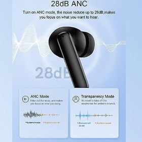 Resim QCY T13 Anc 4 Mikrofon Bluetooth 5.3 Kablosuz Kulaklık Siyah Aktif Gürültü Engelleyici 