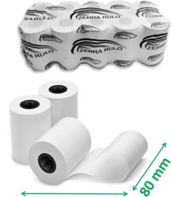 Resim zebra rulo 50 ADET 80X20m Zebra ZQ320 Mobil Taşınabilir Termal Yazıcı Rulosu 80*20 