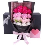 Resim Pazly Şık Açık Pembe 18'li Gül Simüle Sabun Hediye Kutusu Qy-0001 