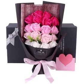 Resim Pazly Şık Açık Pembe 18'li Gül Simüle Sabun Hediye Kutusu Qy-0001 