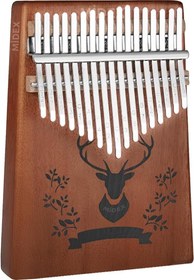 Resim Midex KLX-456 Hakiki Maun Ağacı Kalimba 17 Çelik Tuşlu (Türkçe Metod Çanta Çekiç) 