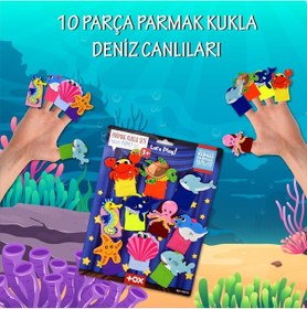 Resim Tox Deniz Canlıları 10 Parça Parmak Kukla Set T221 