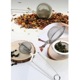 Resim Ozcmax Pratik Paslanmaz Çelik Un Kakao Pudra Şekeri Eleği - Maşalı Bitki Çayı Demleme Süzgeci 