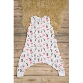 Resim Enhitbaby Müslin Çocuk Bebek Uyku Tulumu 0,5 tog Pembe - Beyaz Renk ile Yaz Kullanımına Uygun 