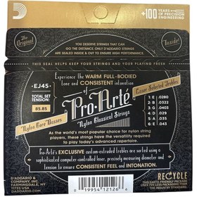 Resim Daddario D’Addario EJ45 Normal Tension Klasik Gitar Teli Profesyonel Gitar Telleri 